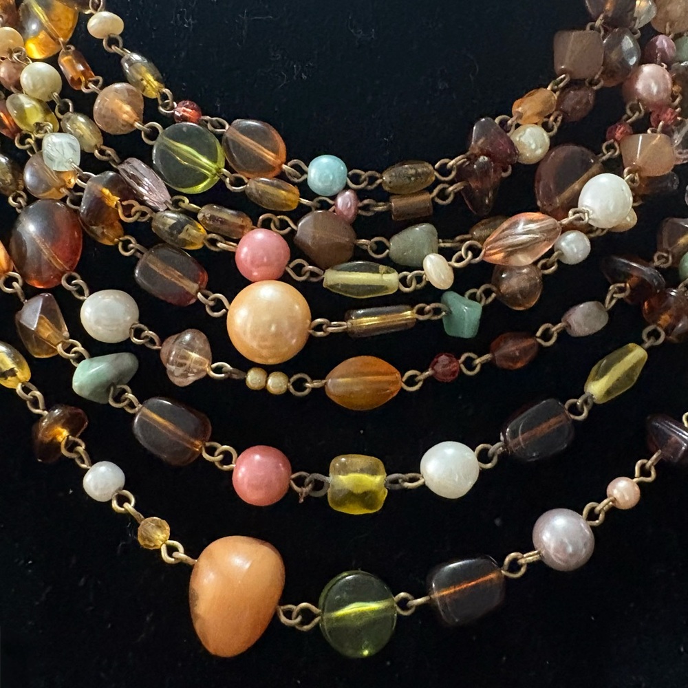 *Set* Lia Sophia "Beaumont" Multicolor & Multi Beaded Necklace & Bracelet Set